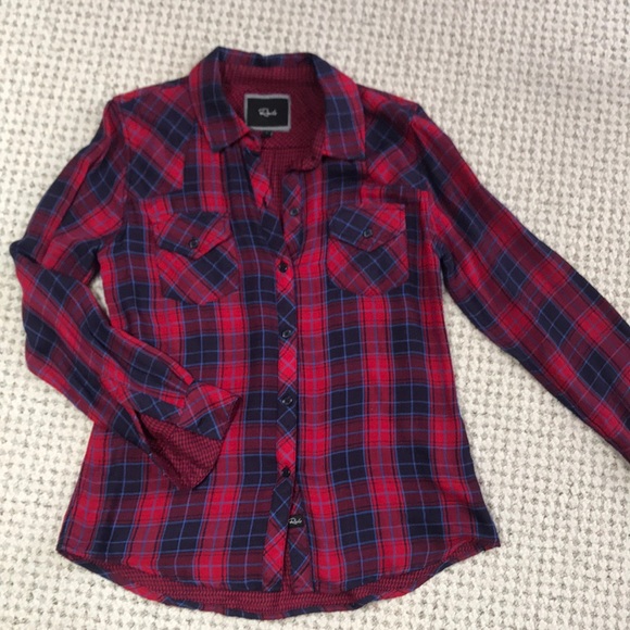 NWOT Rails Plaid Button Down Short Small - Picture 2 of 6